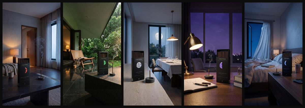 Five rooms across a day at home, from first light to night